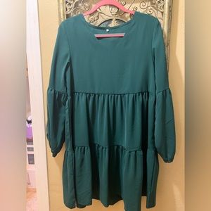 Hunter Green Boho Dress Size Medium